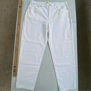 new Slouchy Boyfriend Baggy Jeans size 31 12 White High Rise Denim NWOT